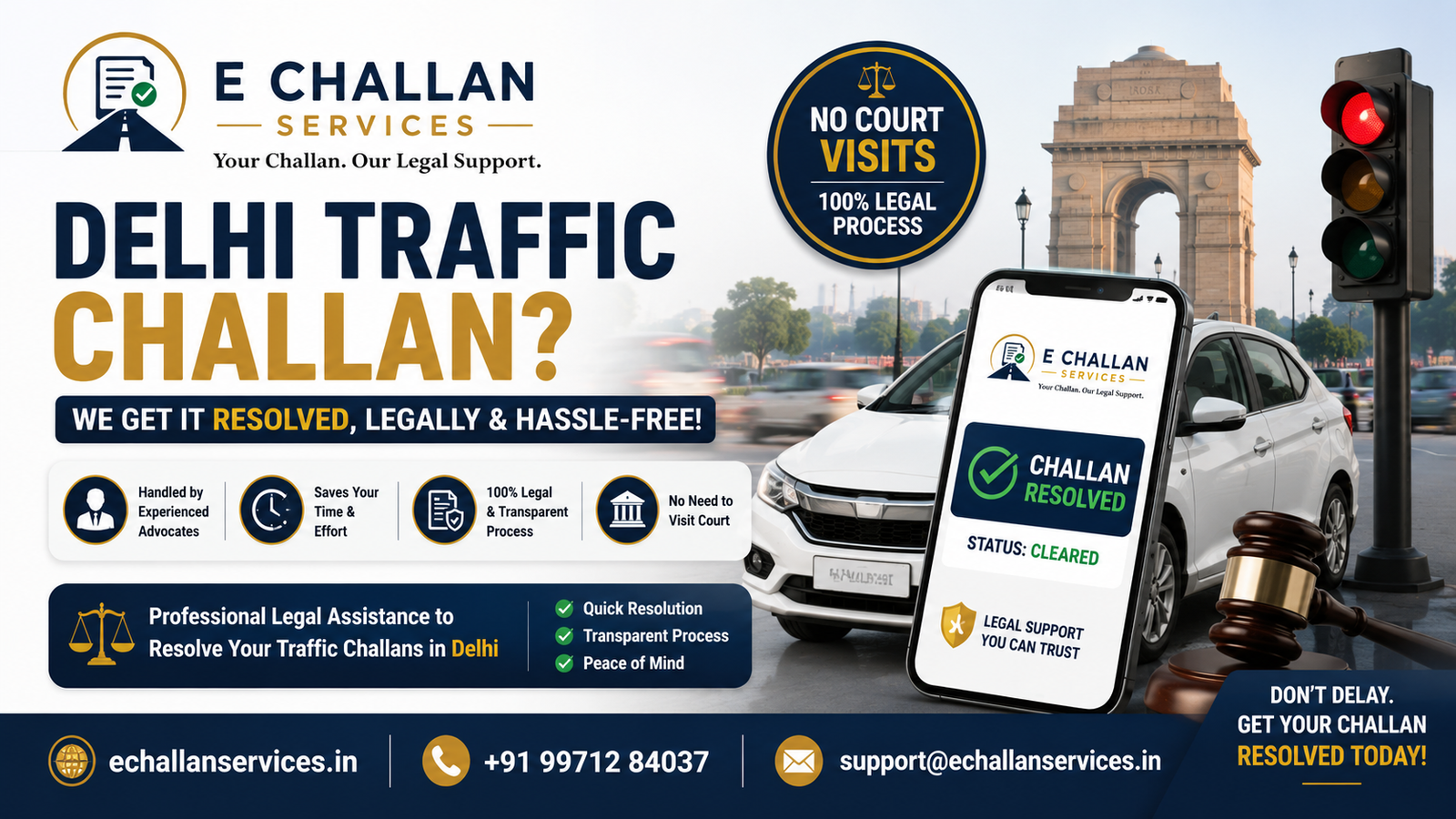 Read more about the article How to Legally Resolve Your Delhi Traffic Challan Without Wasting Time | Complete 2026 Guide